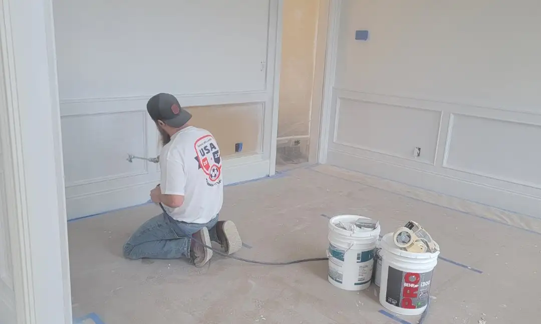 Tyler Painting and Drywall Co. - professional painting the wall trim of residential home - Fairview Heights, IL