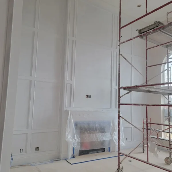 Tyler Painting and Drywall Co. - professional on scaffolding completing project - Fairview Heights, IL